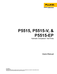 Thumbnail of document Manual - P5515 Hydraulic Comparison Test Pump